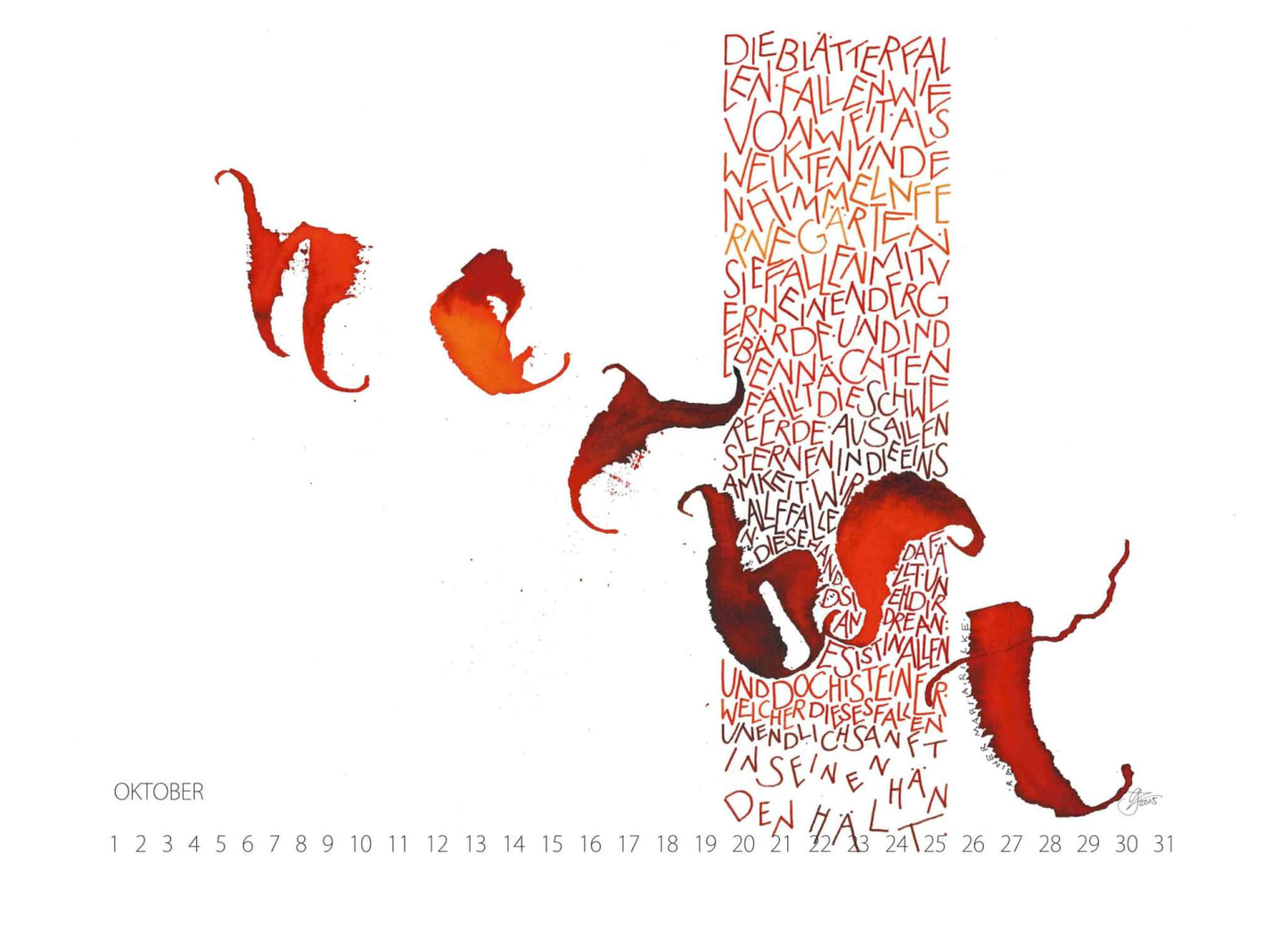Kalligrafie-Kalender 2016