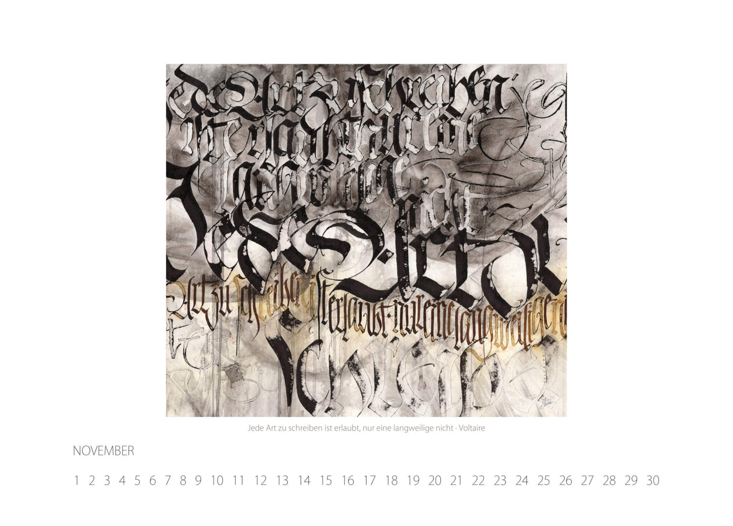 Kalligrafiekalender 2015