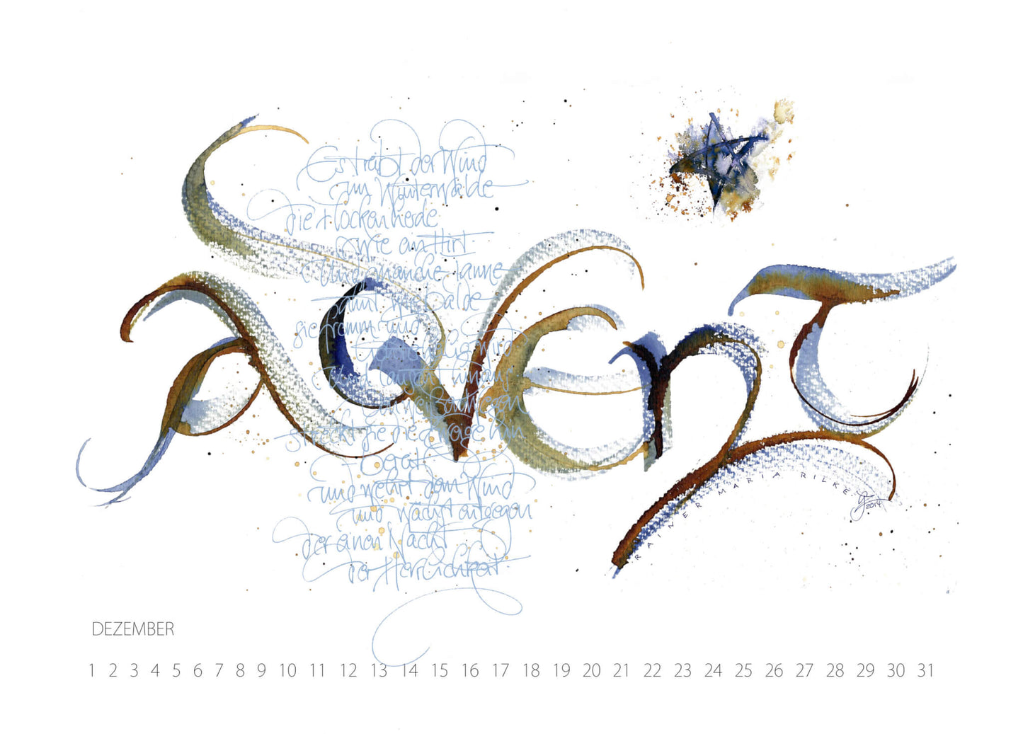 Kalligrafiekalender 2015