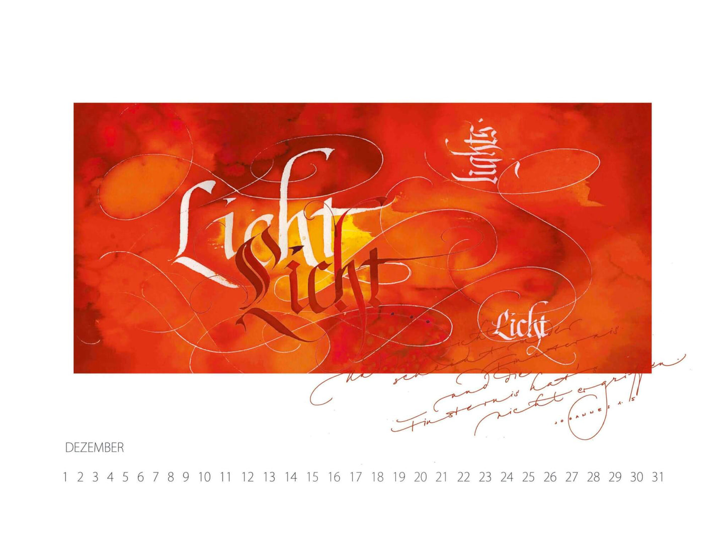Kalligrafie-Kalender 2016