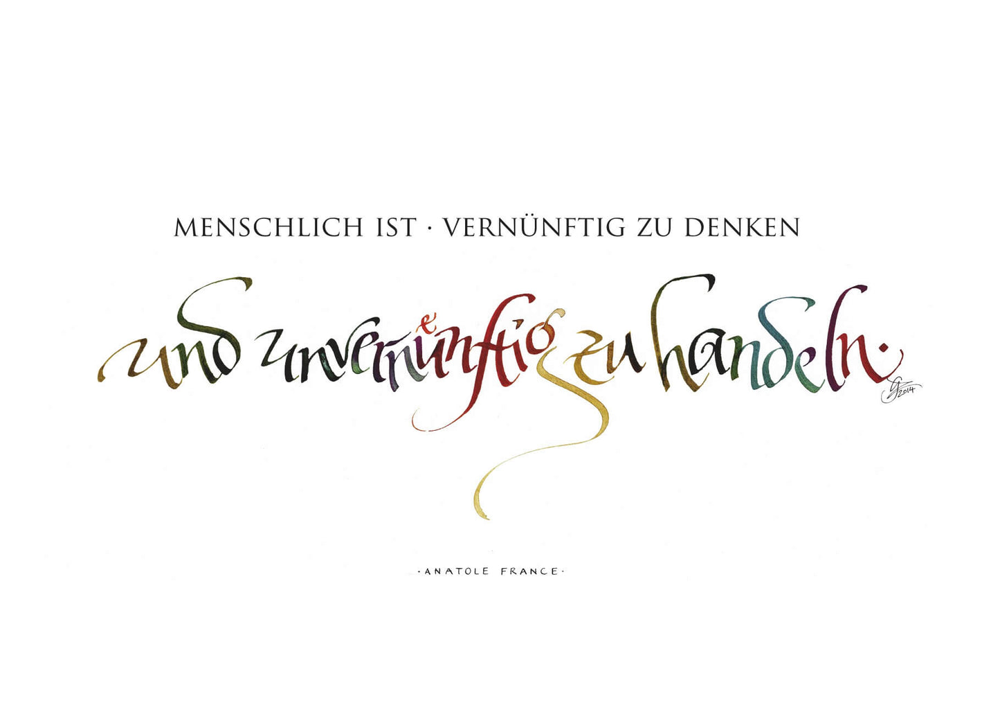Kalligrafie-Tischkalender "schreib-weisen", in Geschenkbox, immerwährend