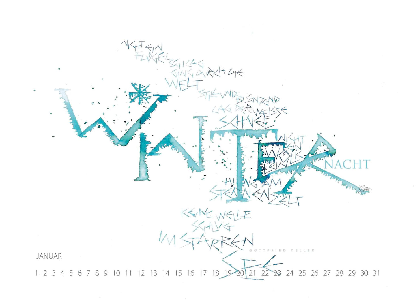 Kalligrafie-Kalender 2016