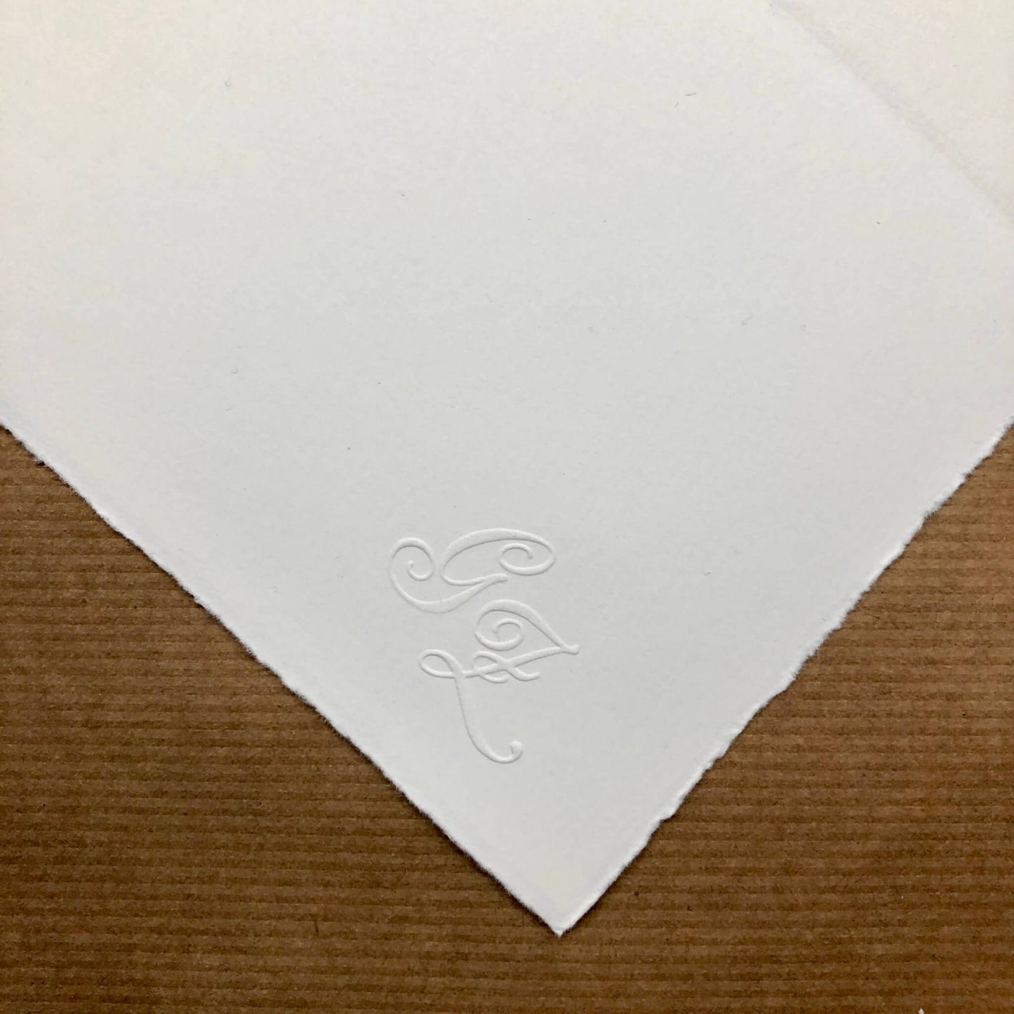 Zerkall Bütten-Briefpapier mit Monogrammprägung