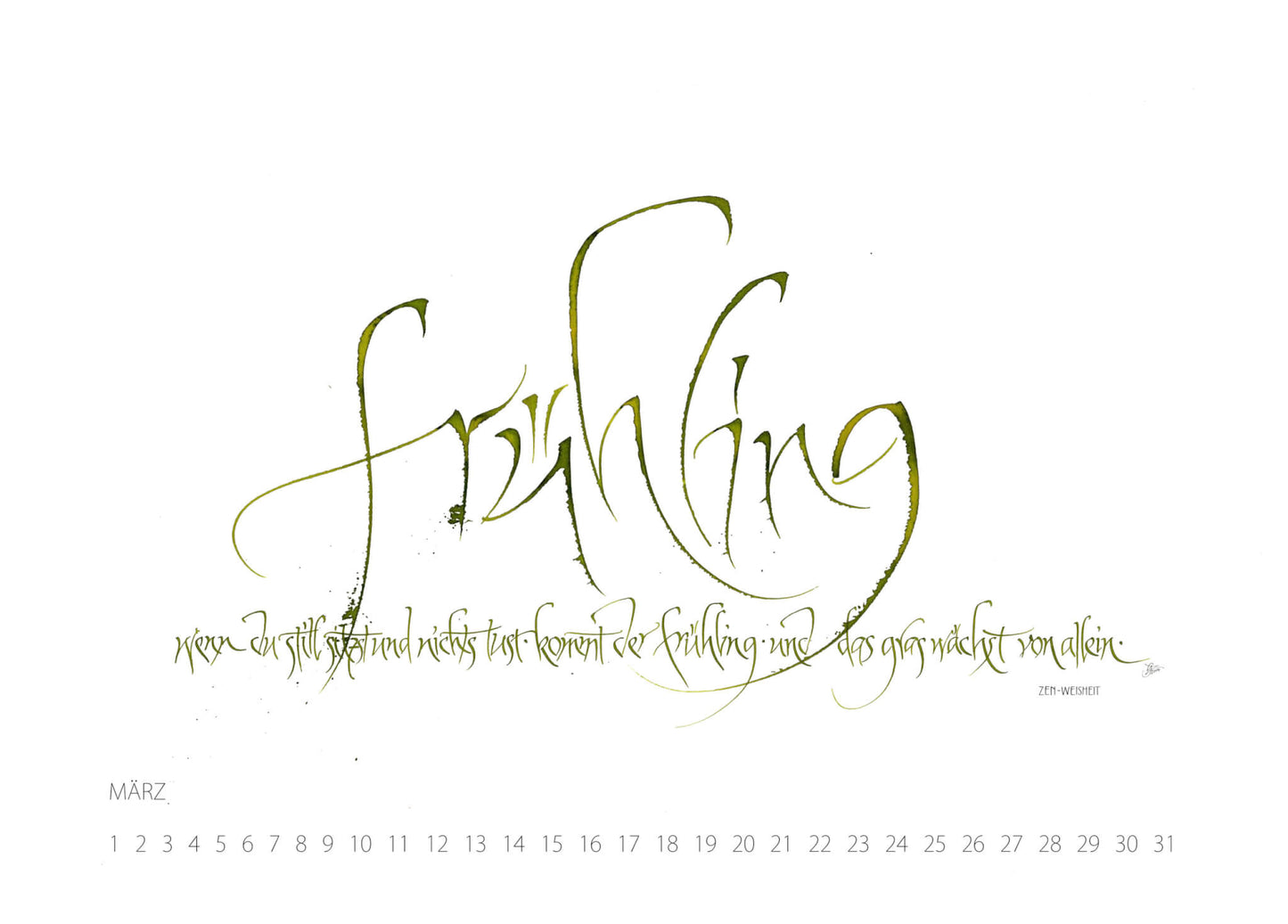Kalligrafiekalender 2015