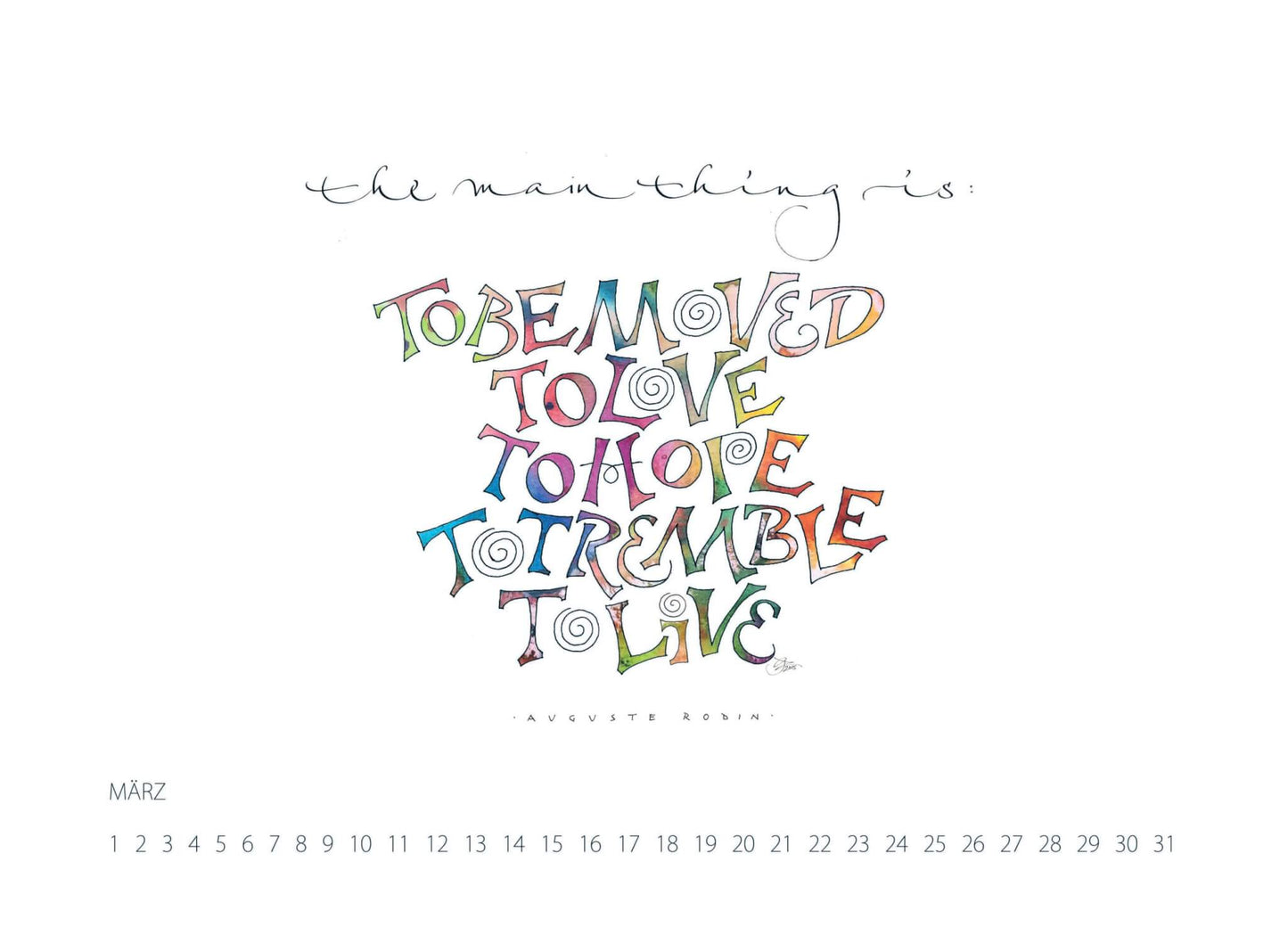 Kalligrafie-Kalender 2016