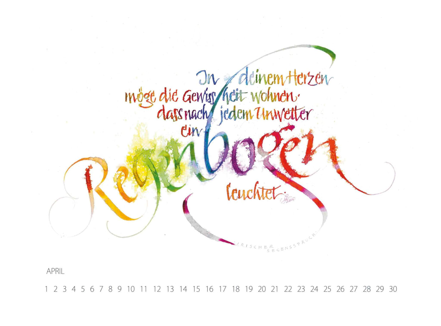 Kalligrafie-Kalender 2016