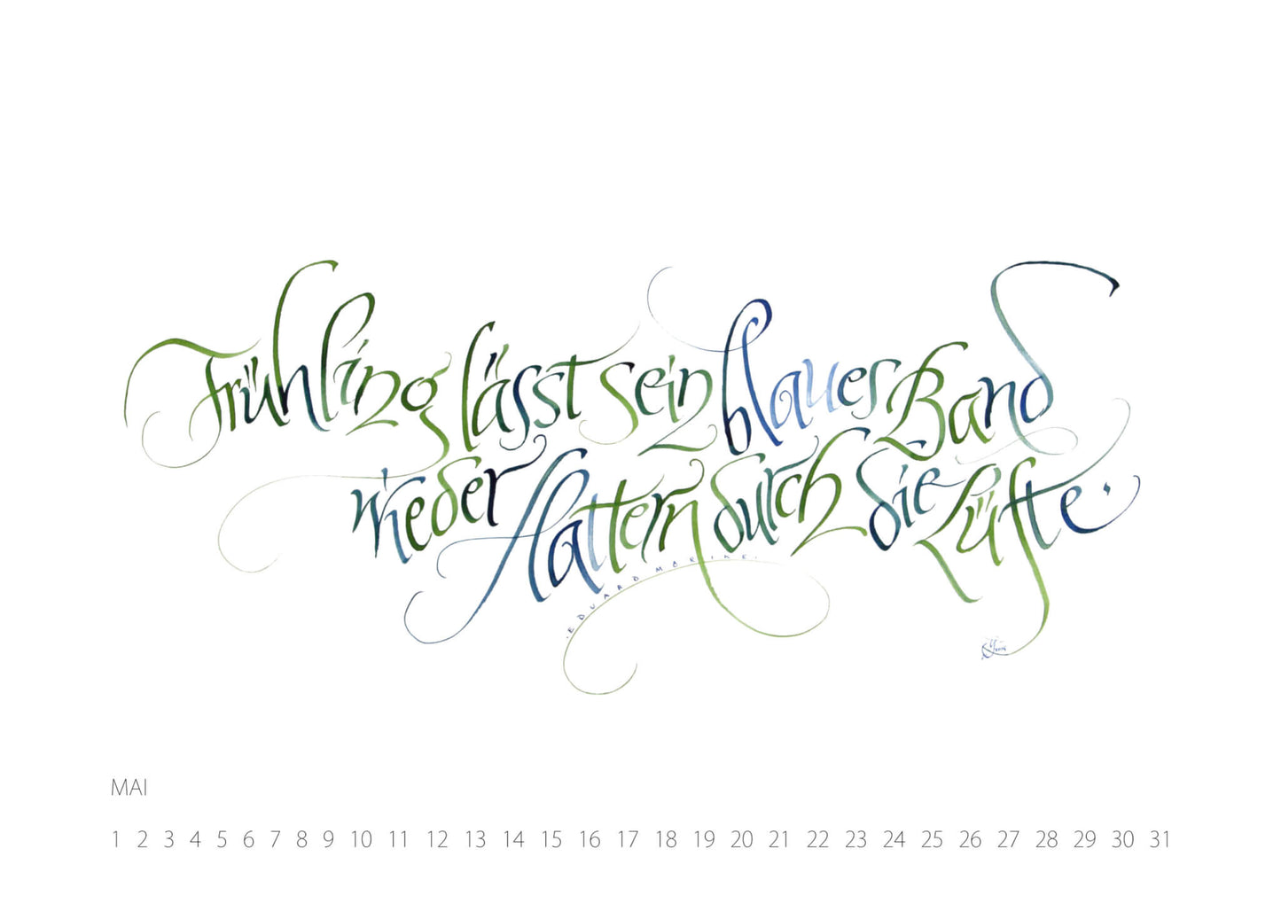 Kalligrafiekalender 2015