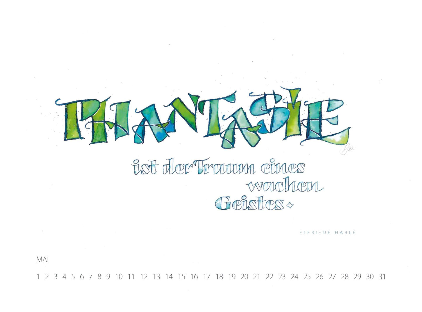 Kalligrafie-Kalender 2016