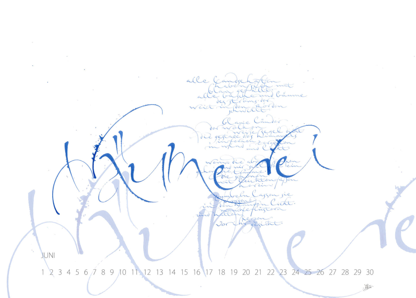 Kalligrafiekalender 2015