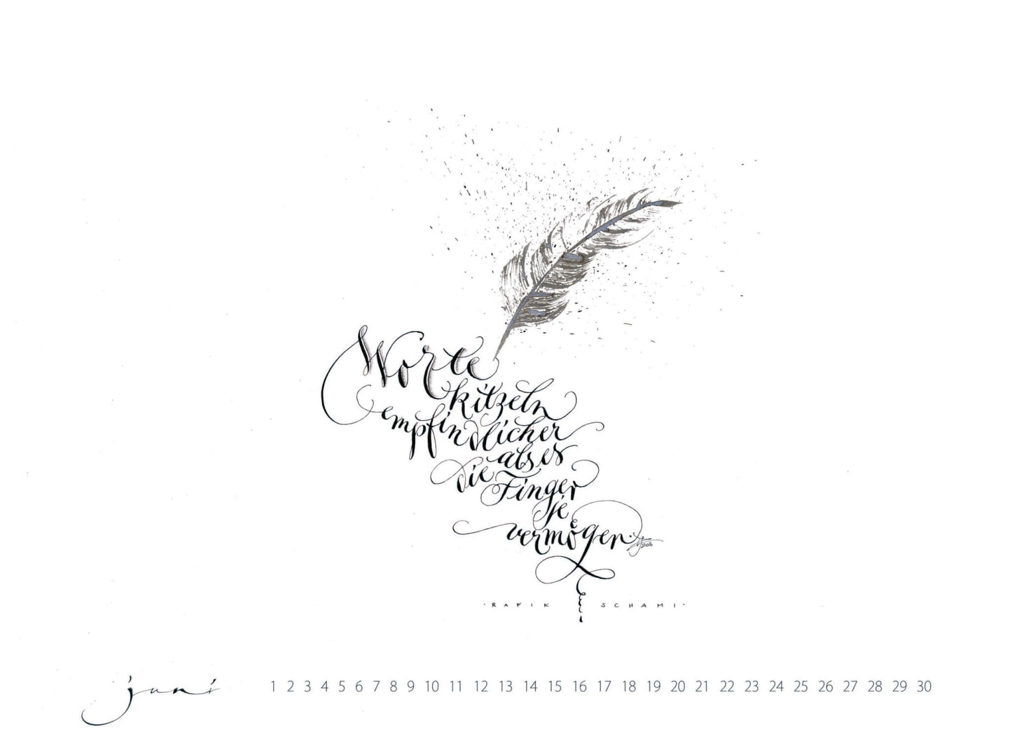 Kalligrafie-Kalender 2018