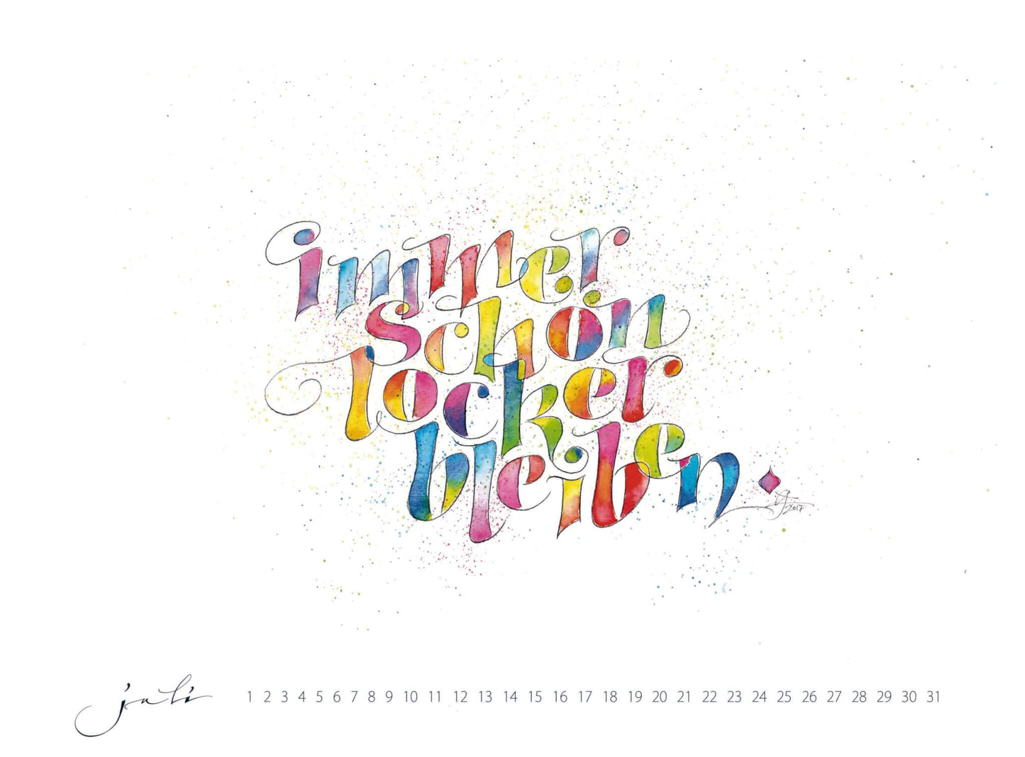 Kalligrafie-Kalender 2018