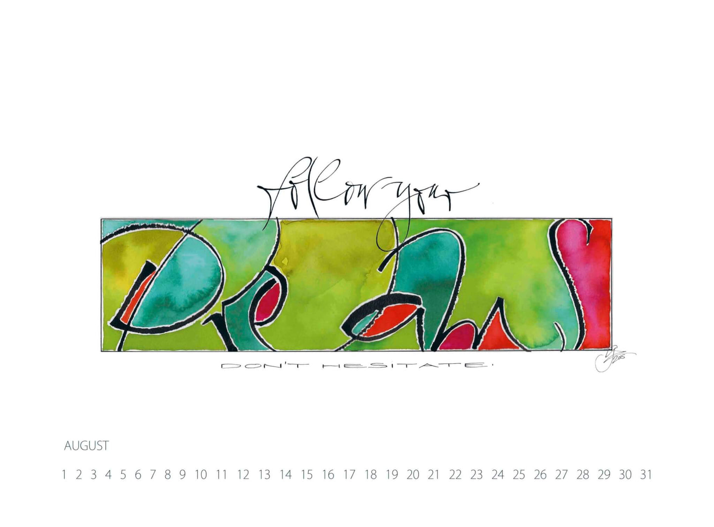 Kalligrafie-Kalender 2016