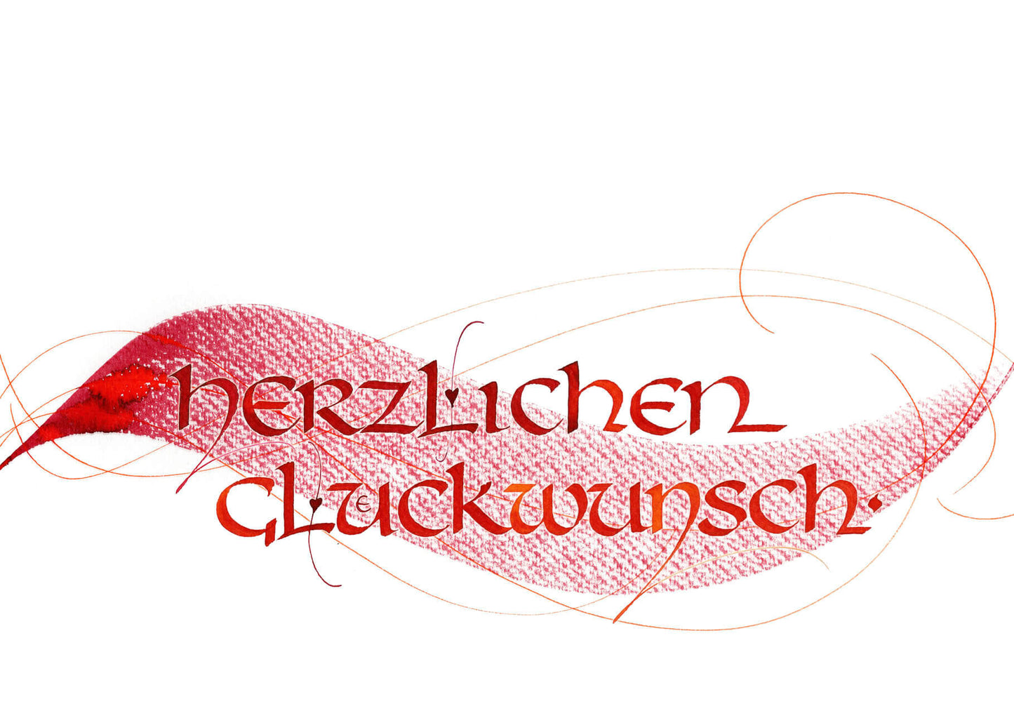Glückwunschkarte Kalligrafie
