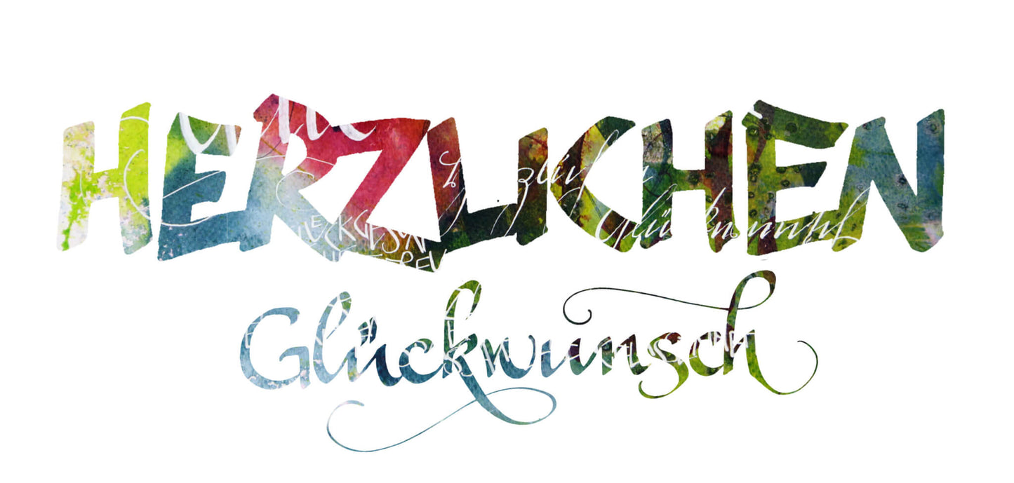 glückwunschkarte Kalligrafie