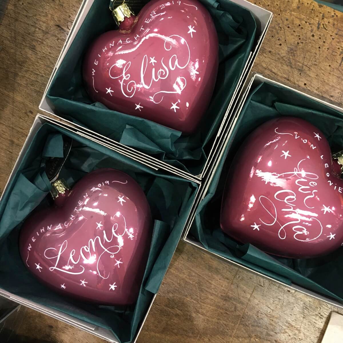 Christbaumkugel personalisiert - individuell beschriftet