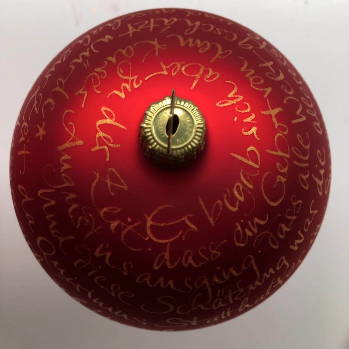 Christbaumkugel "Weihnachtsgeschichte"