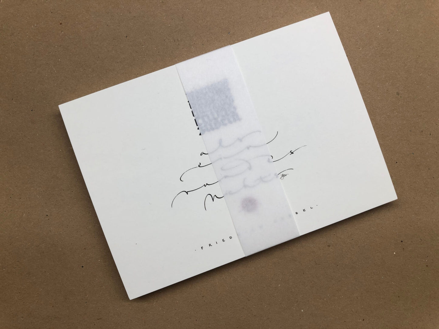 Kalligrafie-Postkarten-Set in Schiebeschachtel
