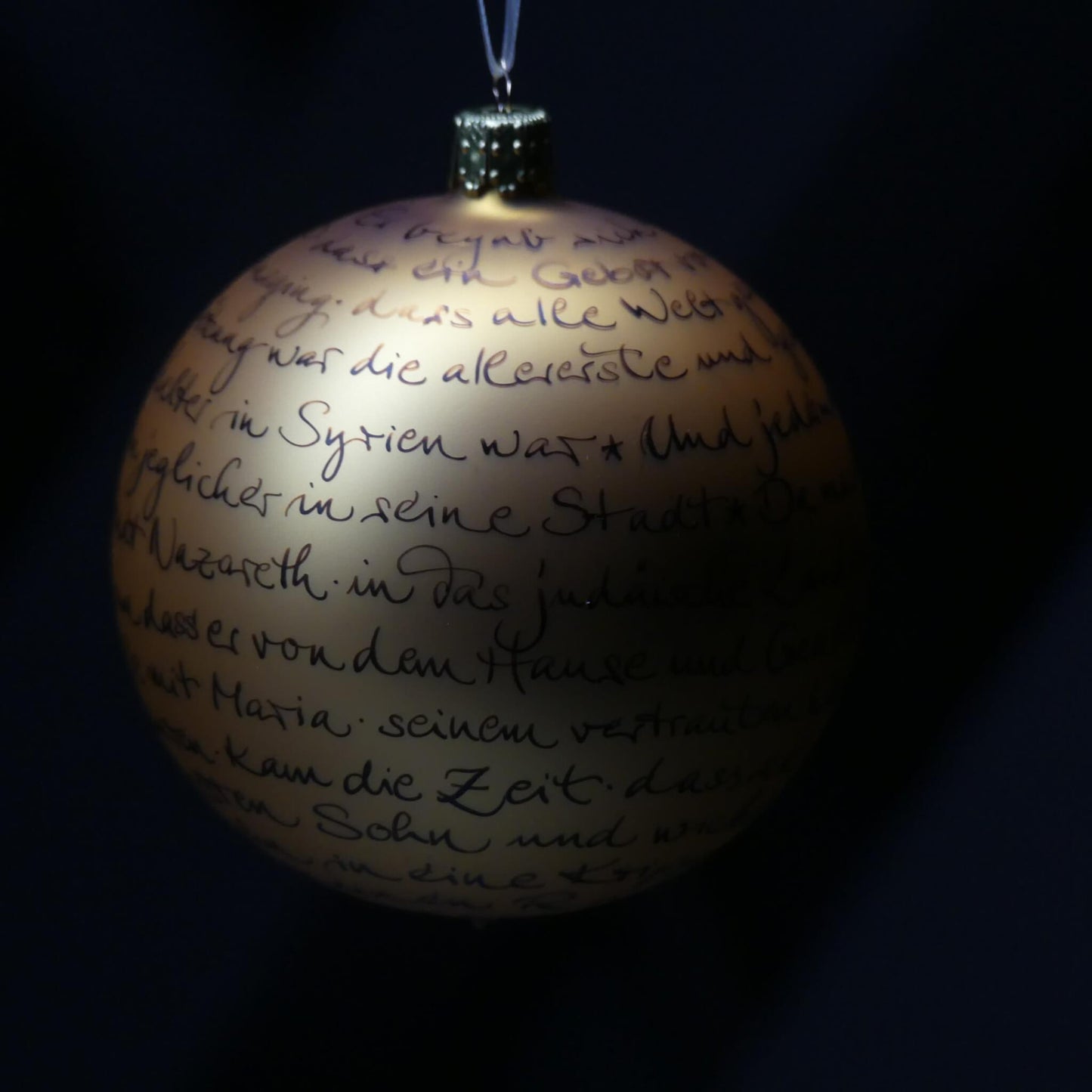 Christbaumkugel "Weihnachtsgeschichte"