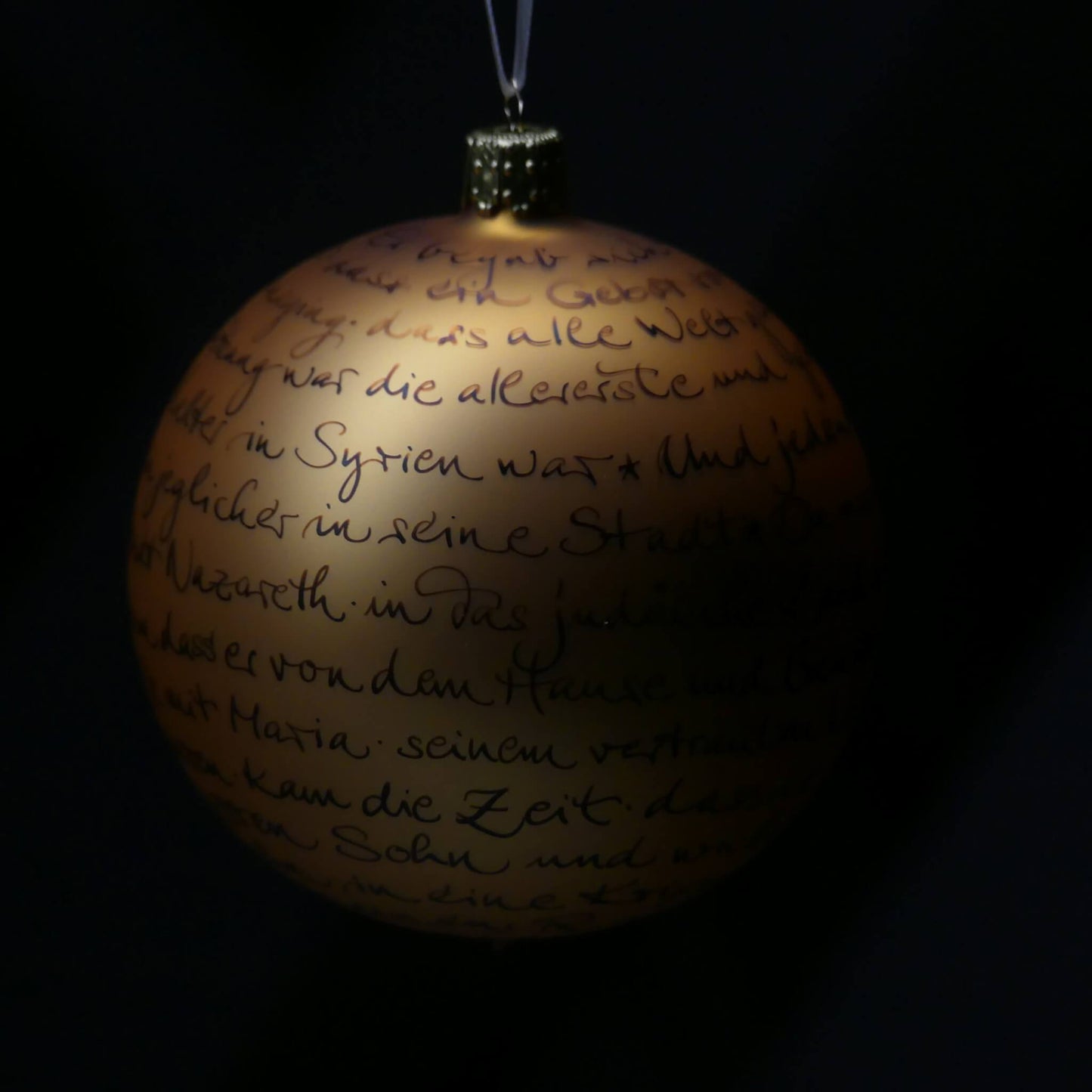 Christbaumkugel "Weihnachtsgeschichte"