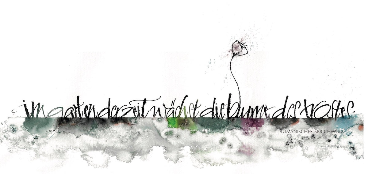 Trauerkarte "Garten der Zeit"