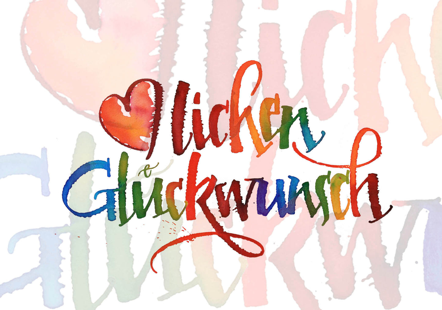 glückwunschkarte Rulingpen Kalligrafie