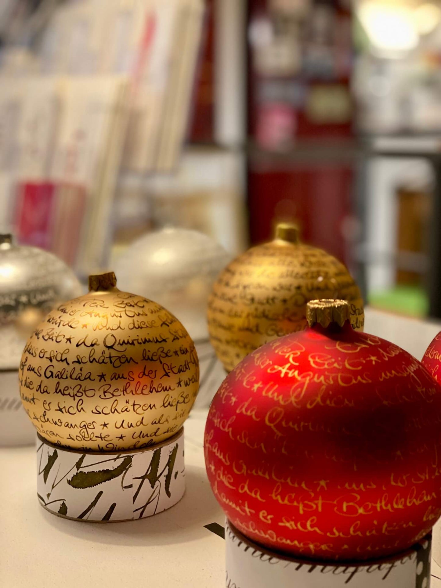 Christbaumkugel "Weihnachtsgeschichte"