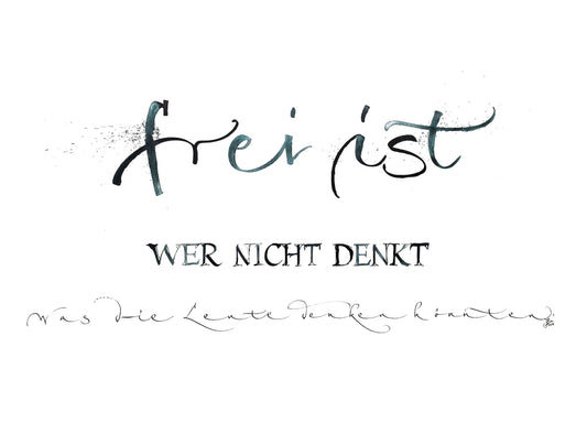 Postkarte "Frei ist"