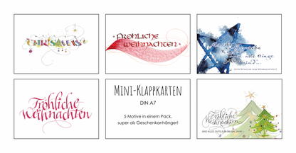 Mini-Klappkarten als Geschenkanhänger