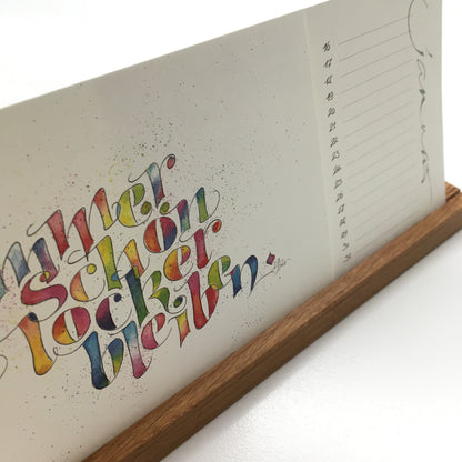 Kalligrafie-Tischkalender "schreib-weisen", in Geschenkbox, immerwährend
